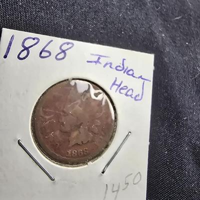 1868 INDIAN HEAD PENNY