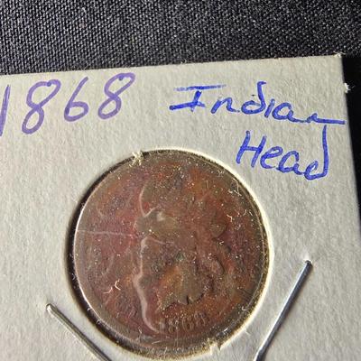 1868 INDIAN HEAD PENNY