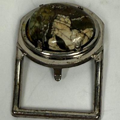 Sale Photo Thumbnail #90: In good vintage condition. Oval part of belt buckle is approx. 1.5" x 1".