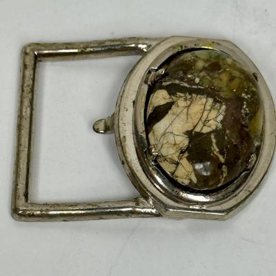 Sale Photo Thumbnail #92: In good vintage condition. Oval part of belt buckle is approx. 1.5" x 1".
