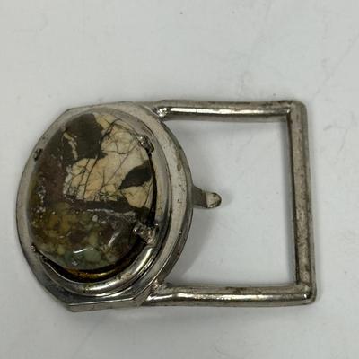 Sale Photo Thumbnail #89: In good vintage condition. Oval part of belt buckle is approx. 1.5" x 1".