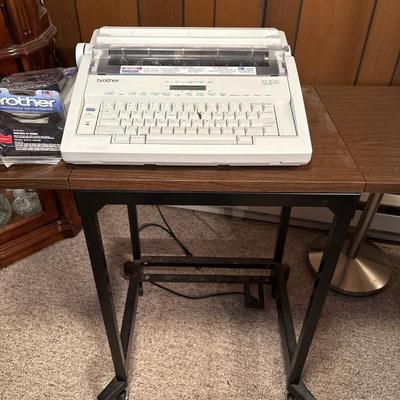 Drop leaf typewriter table with electronic brother typewriter