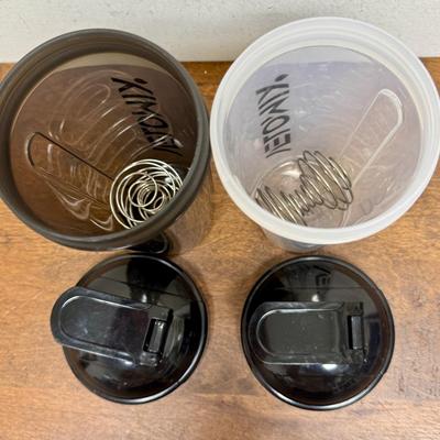 Sale Photo Thumbnail #158: 2 Pack- 14 oz Protein Shaker Bottles for Protein Mixes - 2x Wire Whisk | Leak Proof Shaker Cups for Protein Shakes and Pre Workout | Protein Shaker Bottle Pack | Protein Mixer Cup.  Appear to be new and unused.