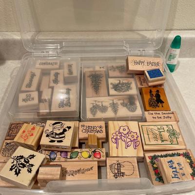 Holiday wood stamps