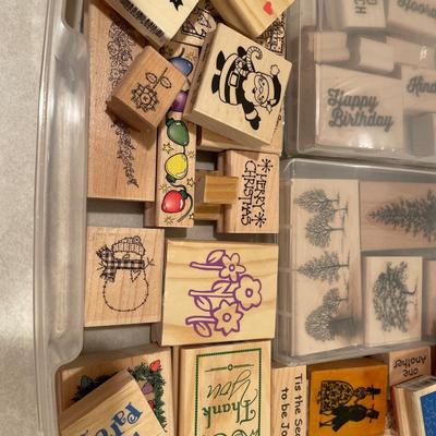 Holiday wood stamps