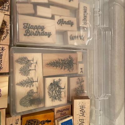 Holiday wood stamps