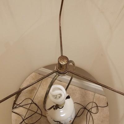 Matching Chinoiserie Porcelain Table Lamps (LR-BM)