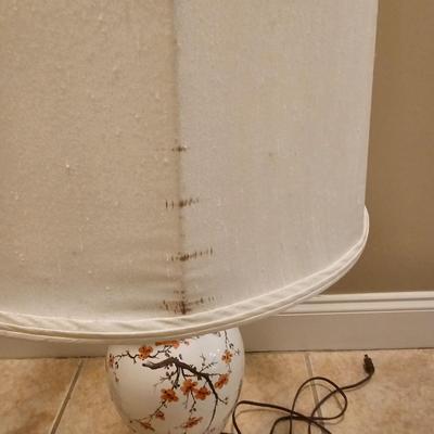 Matching Chinoiserie Porcelain Table Lamps (LR-BM)