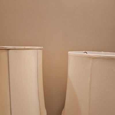 Matching Chinoiserie Porcelain Table Lamps (LR-BM)