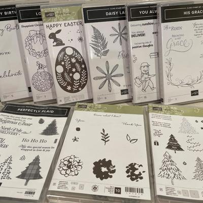 14 packs of Stampin up clear stamps