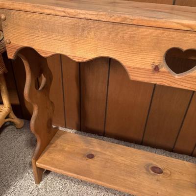 Wood sofa/side table