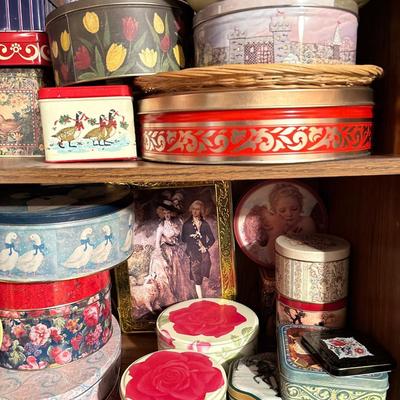 Large group of tins