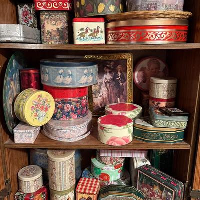 Large group of tins
