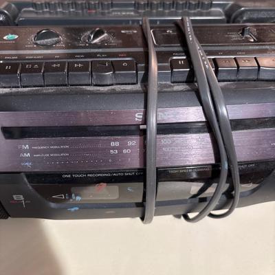 3 boomboxes & telephones