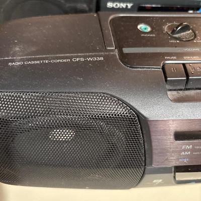 3 boomboxes & telephones
