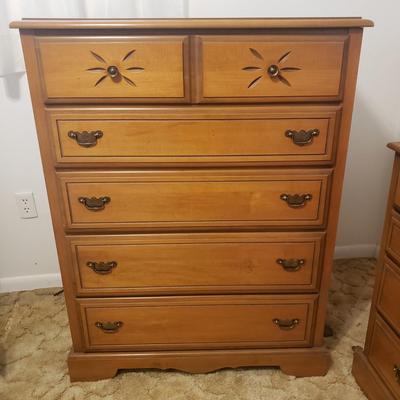 Two Carved Wooden Dressers (B1-KD)