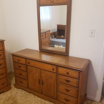 Two Carved Wooden Dressers (B1-KD)