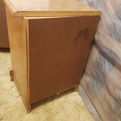 Carved Wooden Double Bed Frame and Two Night Stands (B1-KD)