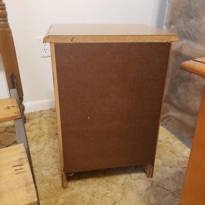 Carved Wooden Double Bed Frame and Two Night Stands (B1-KD)