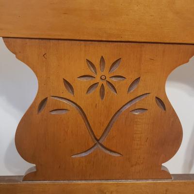 Carved Wooden Double Bed Frame and Two Night Stands (B1-KD)