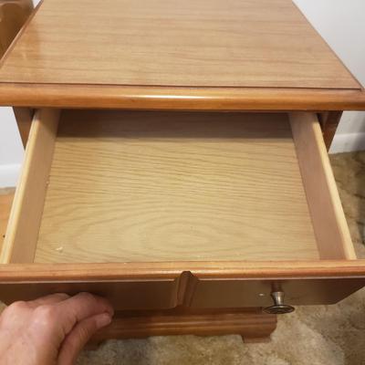 Carved Wooden Double Bed Frame and Two Night Stands (B1-KD)