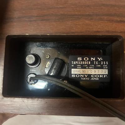 Sony Tc-355 Stereo Reel to Reel with Tapes (W-MG)