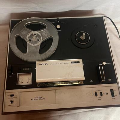 Sony Tc-355 Stereo Reel to Reel with Tapes (W-MG)