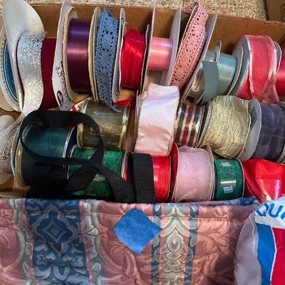 Ribbon and poly filled with homemade bag