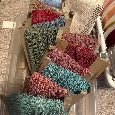 Upholstery trim, ribbon & lace