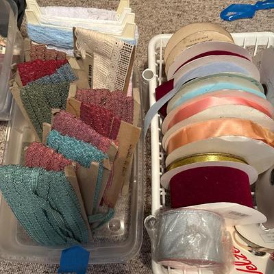 Upholstery trim, ribbon & lace