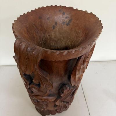 Carved Wooden Umbrella Holder (G-BM)