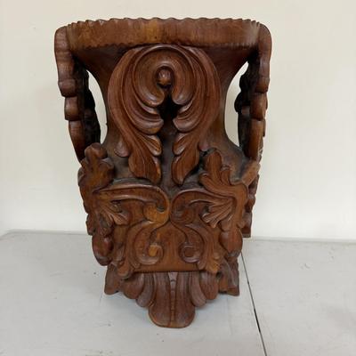 Carved Wooden Umbrella Holder (G-BM)