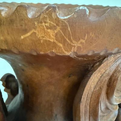 Carved Wooden Umbrella Holder (G-BM)