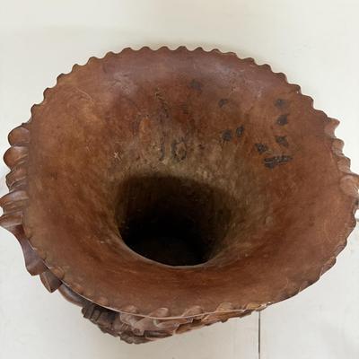 Carved Wooden Umbrella Holder (G-BM)