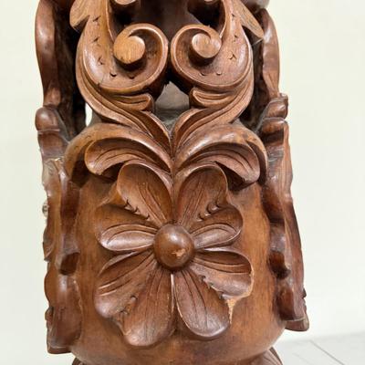 Carved Wooden Umbrella Holder (G-BM)