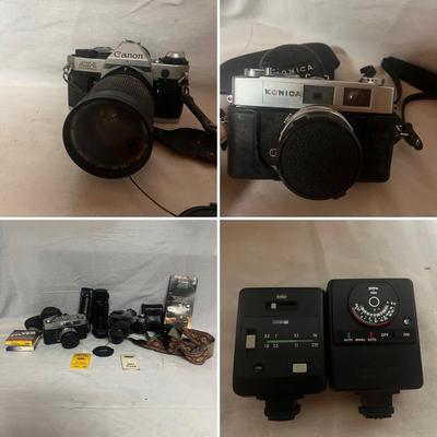 Canon AE 1 35MM, Konica 35MM Camera, Lenses & More (W-MG)