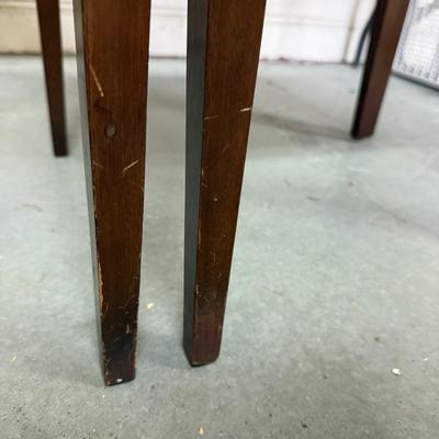 Wooden Nesting Tables w/ Leather Top (G-BM)