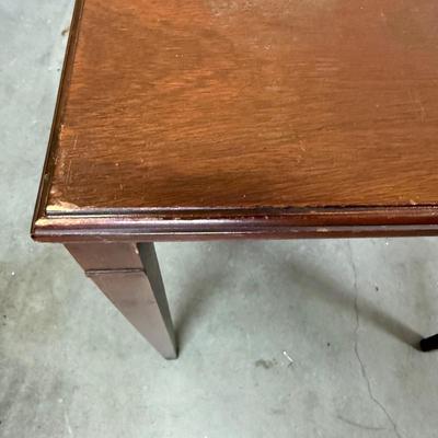 Wooden Nesting Tables w/ Leather Top (G-BM)