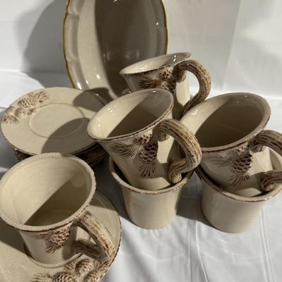 Coffee Mugs/Saucers, serving bowl