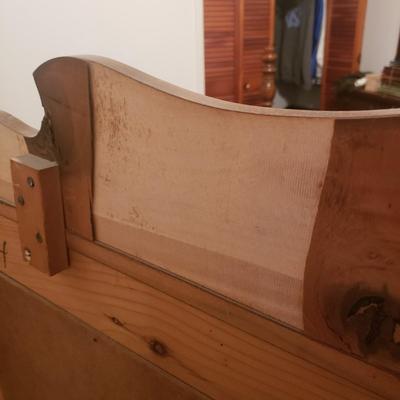 Vintage Waterfall Double Bed Frame and Matching Dresser (B2-KD)
