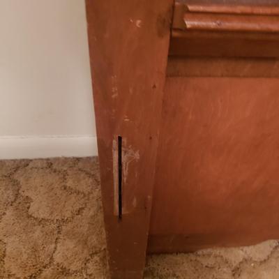 Vintage Waterfall Double Bed Frame and Matching Dresser (B2-KD)