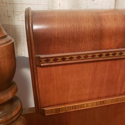 Vintage Waterfall Double Bed Frame and Matching Dresser (B2-KD)
