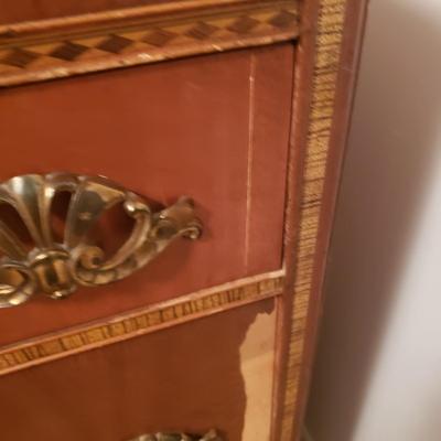 Vintage Waterfall Double Bed Frame and Matching Dresser (B2-KD)