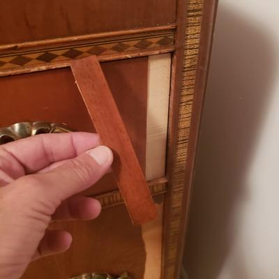 Vintage Waterfall Double Bed Frame and Matching Dresser (B2-KD)