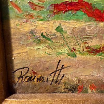 Impressionist Style Poppy-field Oil Painting (P-BM)