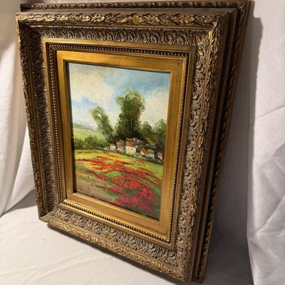 Impressionist Style Poppy-field Oil Painting (P-BM)