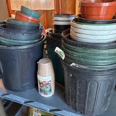 Vintage, Rainbird, sprinklers, and plastic pots