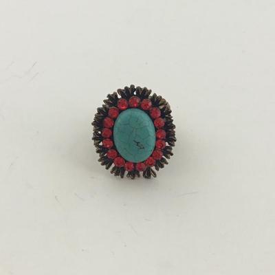 Bronze tone costume stretchy ring