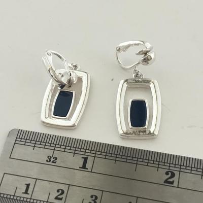 Silver tone fashion clip on earrings