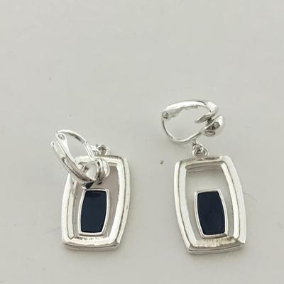 Silver tone fashion clip on earrings
